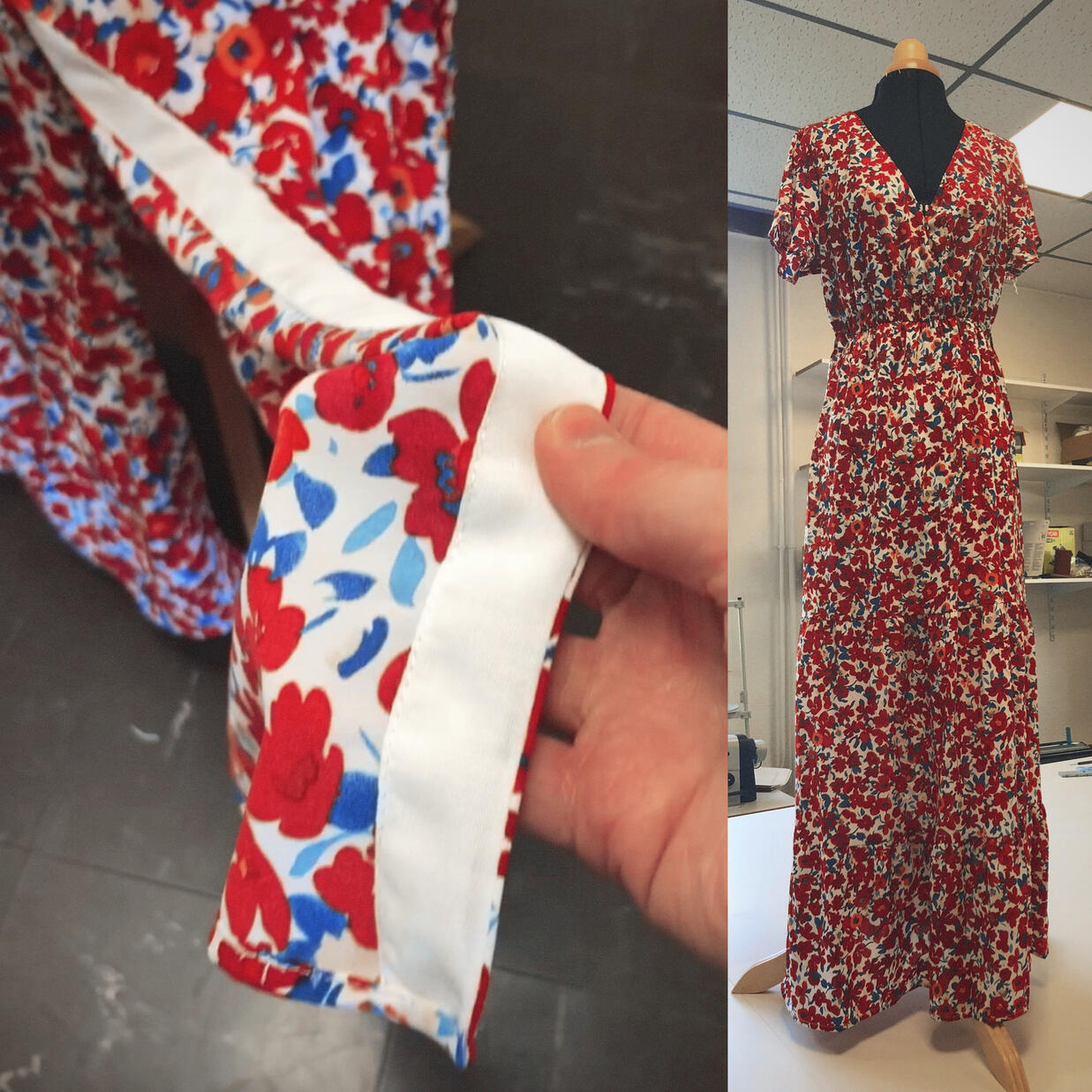 Création fente sur robe