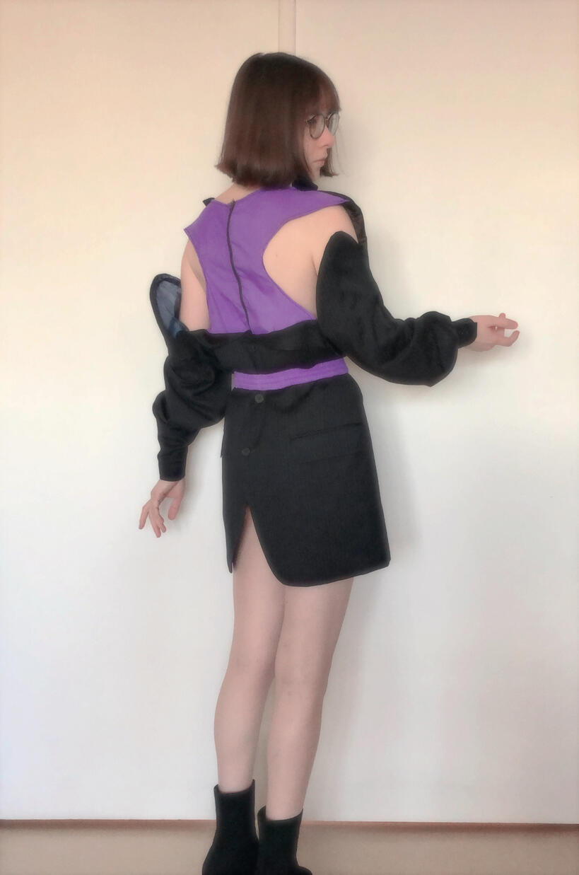 Robe tailleur surcyclée dos